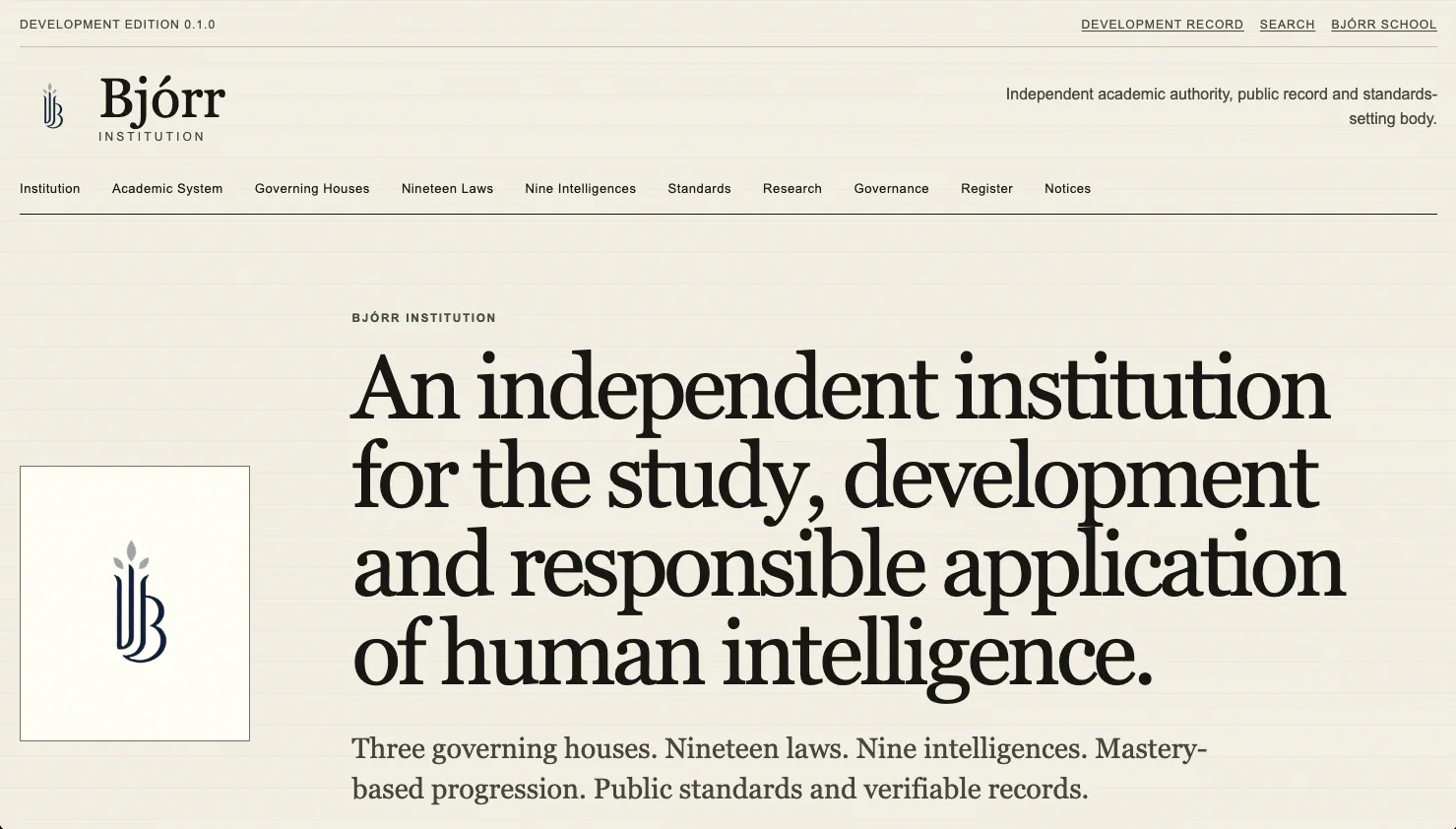 Bjórr Institution systems project